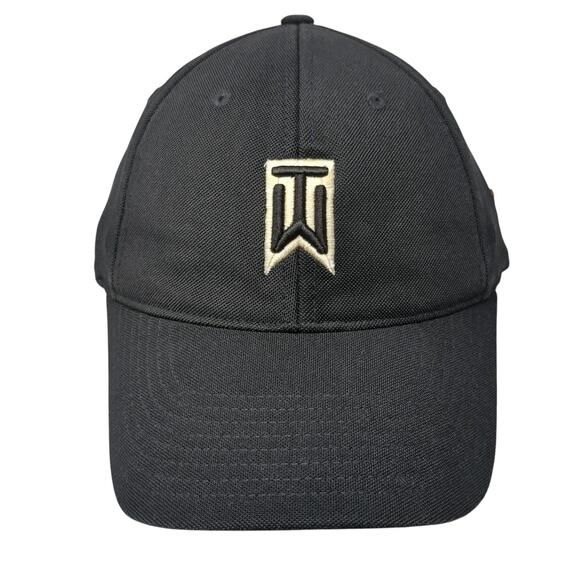 Tiger Woods One Fitted Hat Black One Size Embroidered Swoosh Nike - Picture 1 of 9